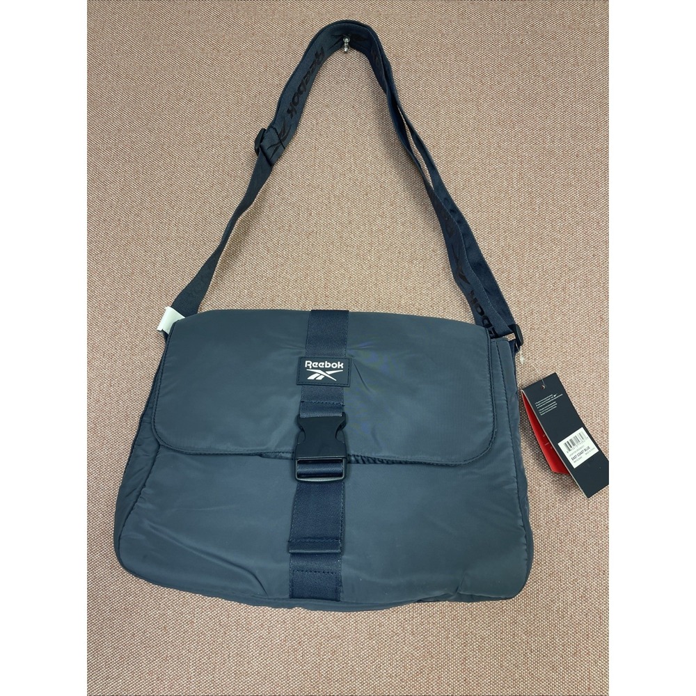 Reebok Crossbody Bag Navy‎ Blue Unisex Messenger Travel Bag Festival Shopping